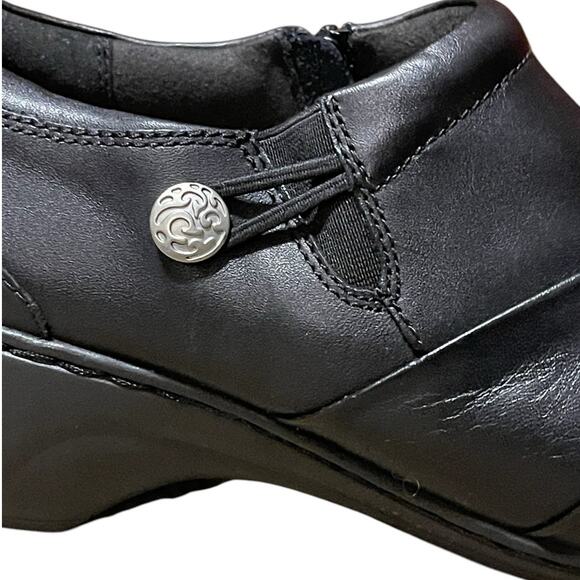 Clarks Women's Black Leather Channing Ann Comfort Slip-On Loafer Size 10 NEW - Picture 11 of 11
